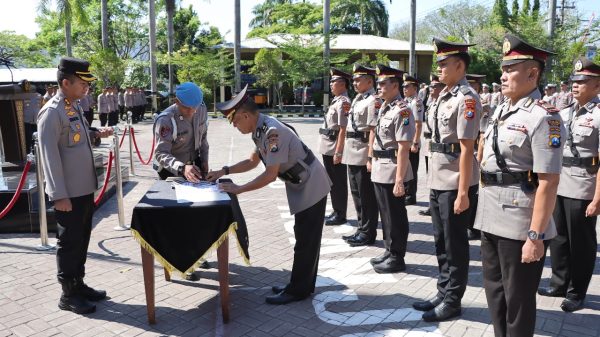 Kapolres Nganjuk Pimpin Sertijab Kasat Lantas dan Kapolsek Jajaran