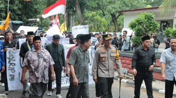 Polres Nganjuk Gelar Apel Kesiapan Pengamanan Unjuk Rasa Aliansi Mahasiswa Tolak UU TNI