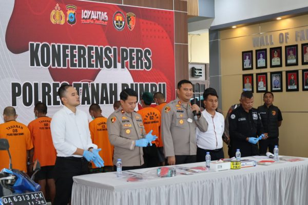 Ungkap 18 Kasus Selama Ops Sikat Intan 2025; Polres Tanbu Sita Narkoba, Sajam, dan Kendaraan Hasil Kejahatan