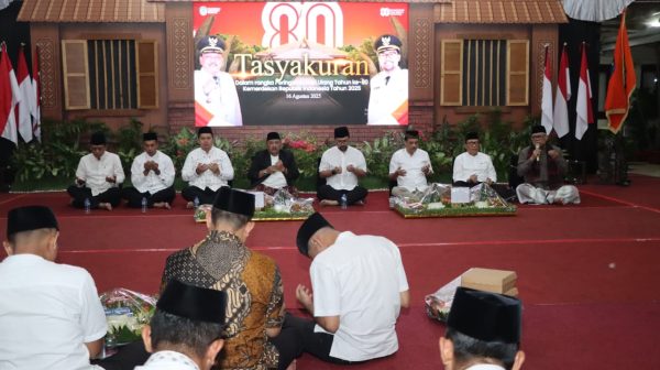 Tasyakuran HUT ke-80 RI di Pendopo Nganjuk, Forkopimda Ajak Warga Isi Kemerdekaan dengan Kebersamaan