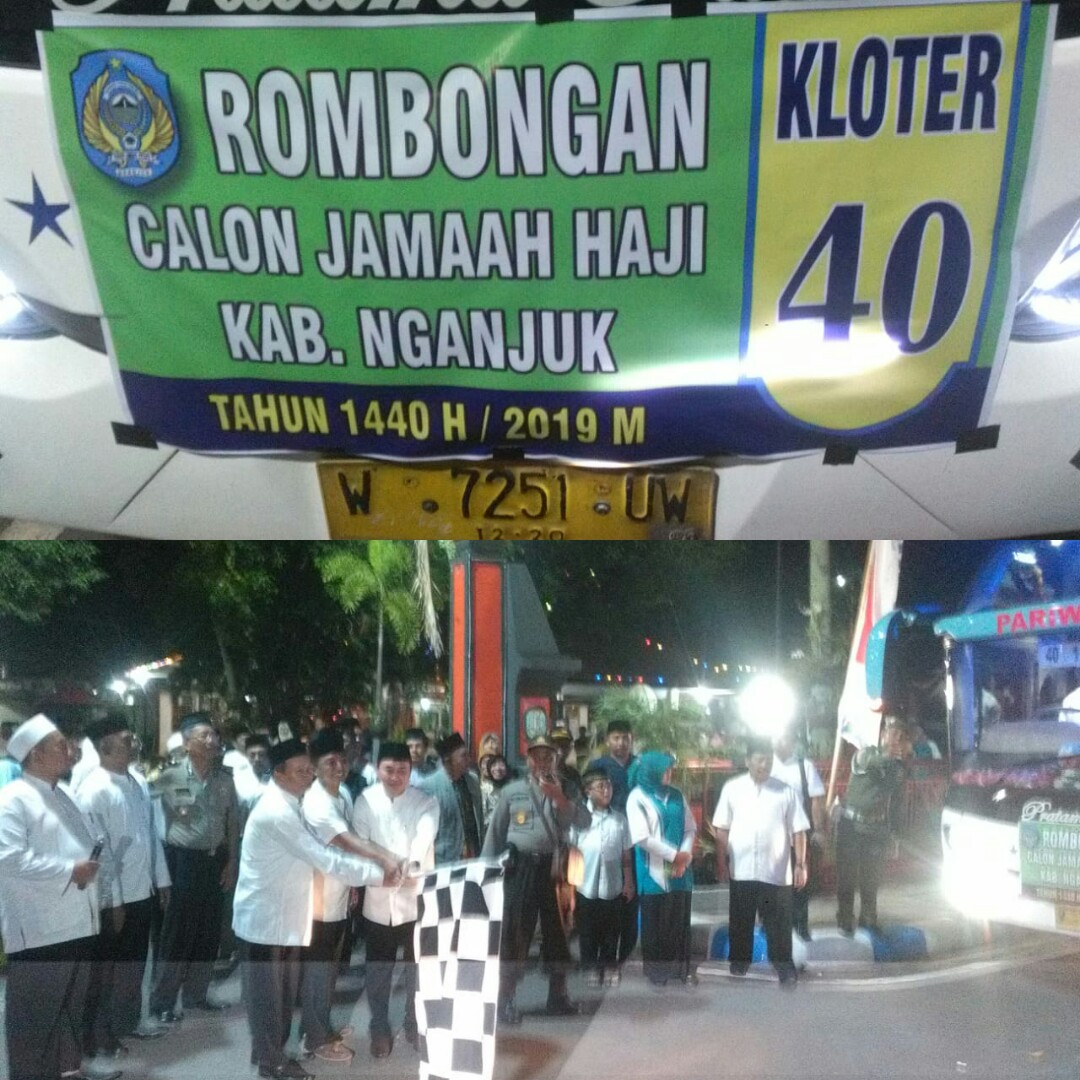 Bupati Nganjuk Memberangkatkan Rombongan 445 CJH