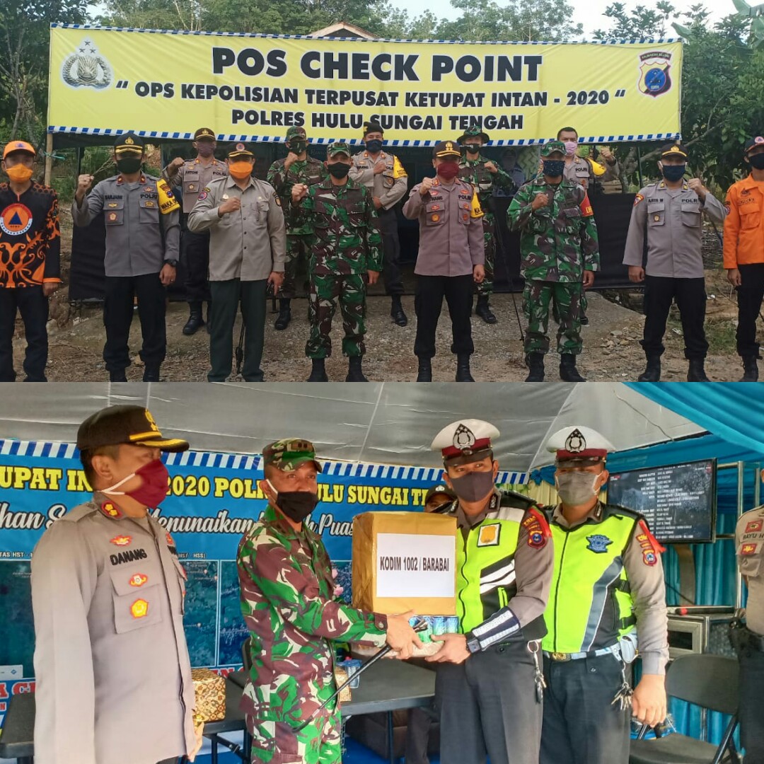 Pastikan Kamtibmas Aman, Dandim dan Kapolres Tinjau Pos Check Point Batas Kabupaten