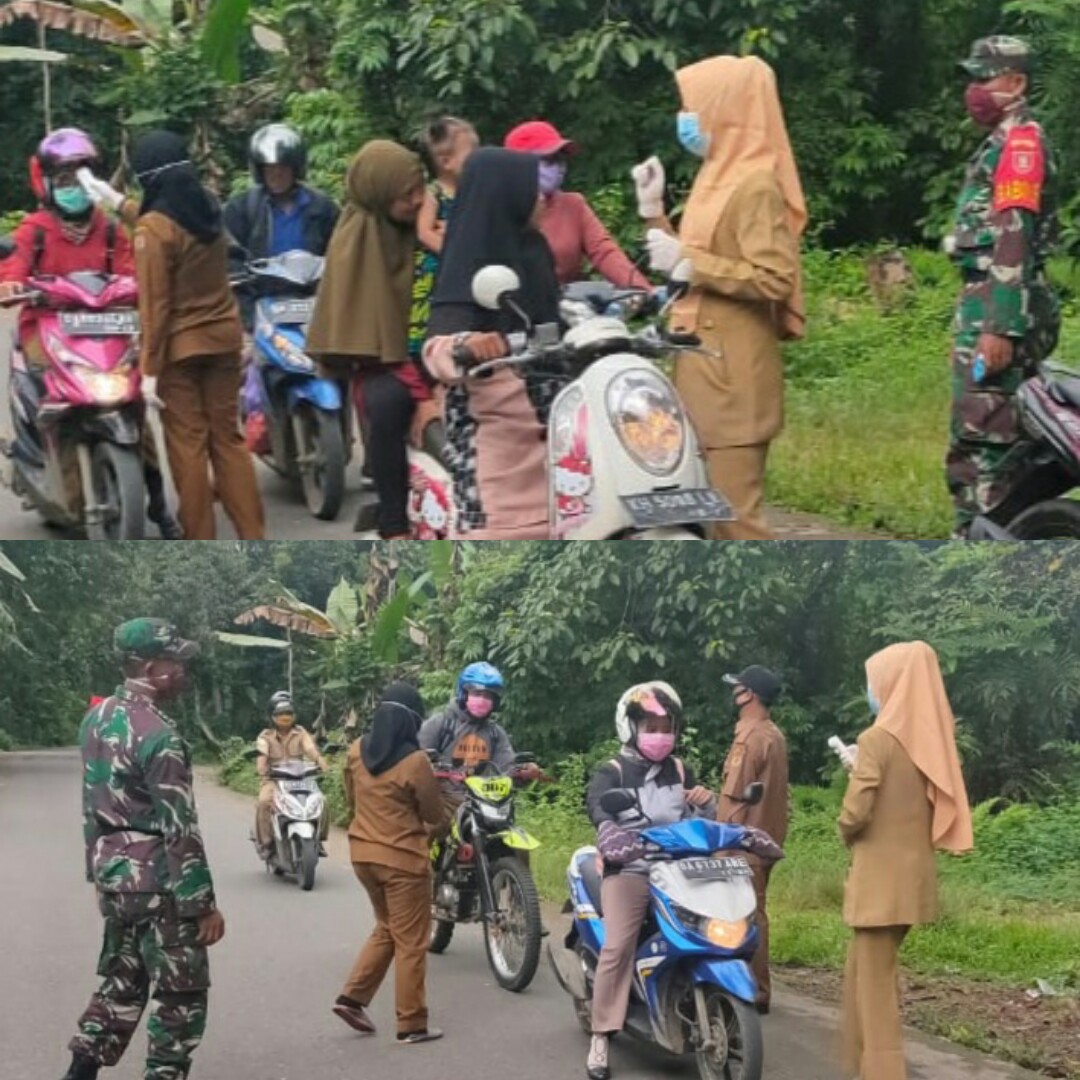 Geliat Babinsa Kodim Barabai Bersama Relawan Cegah Covid-19