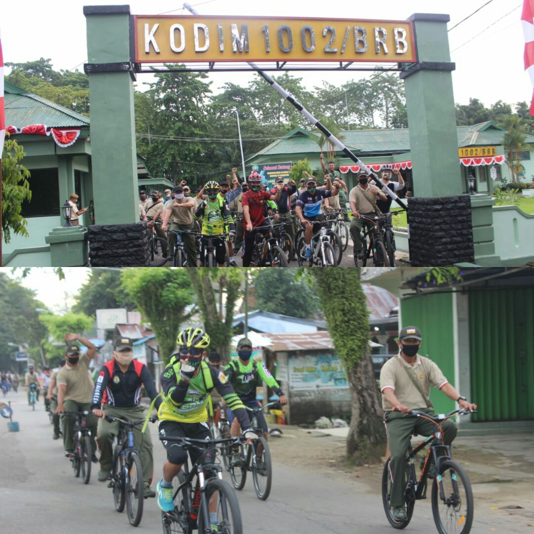 Dandim Barabai Jaga Imunitas Badan Dengan Gowes