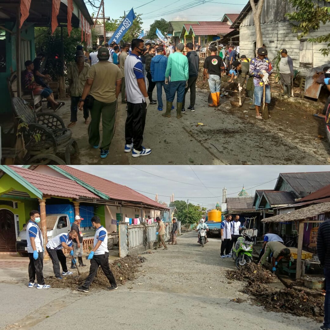 Polsek Simpang Empat bersama Muspida serta Masyarakat gelar Kerja Bhakti