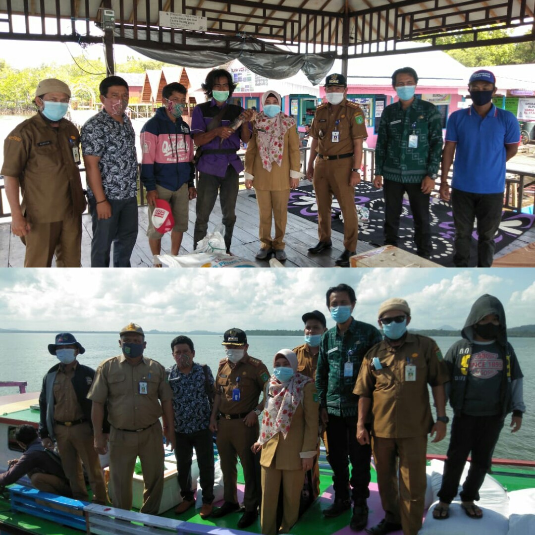 Bupati H. Sudian Noor Bantu Induk dan Pejantan Lele Masyarakat Pulau Burung