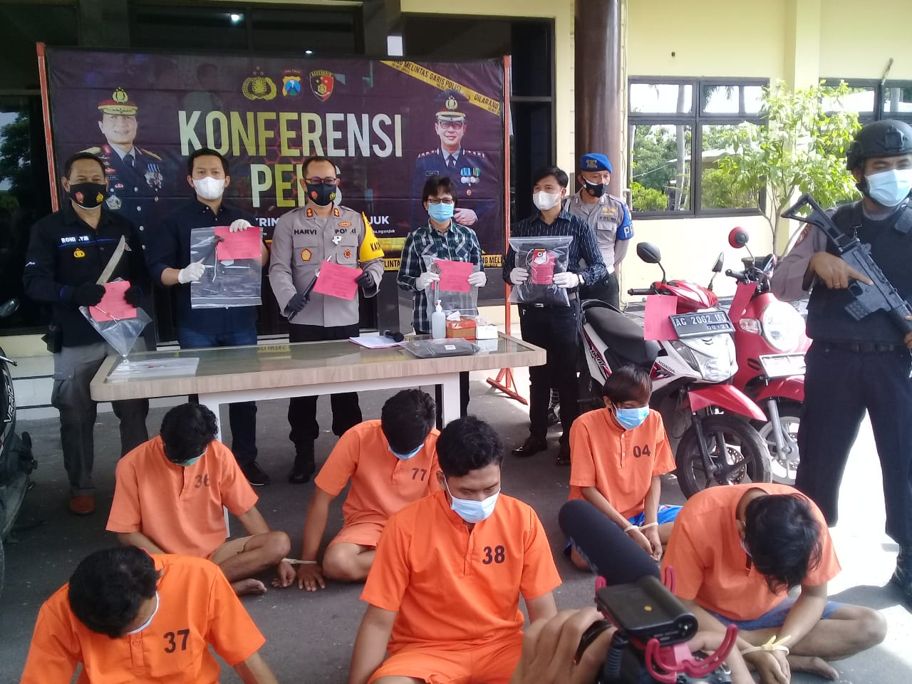 Polres Nganjuk Ungkap Pelaku Pengeroyokan Bersenjata