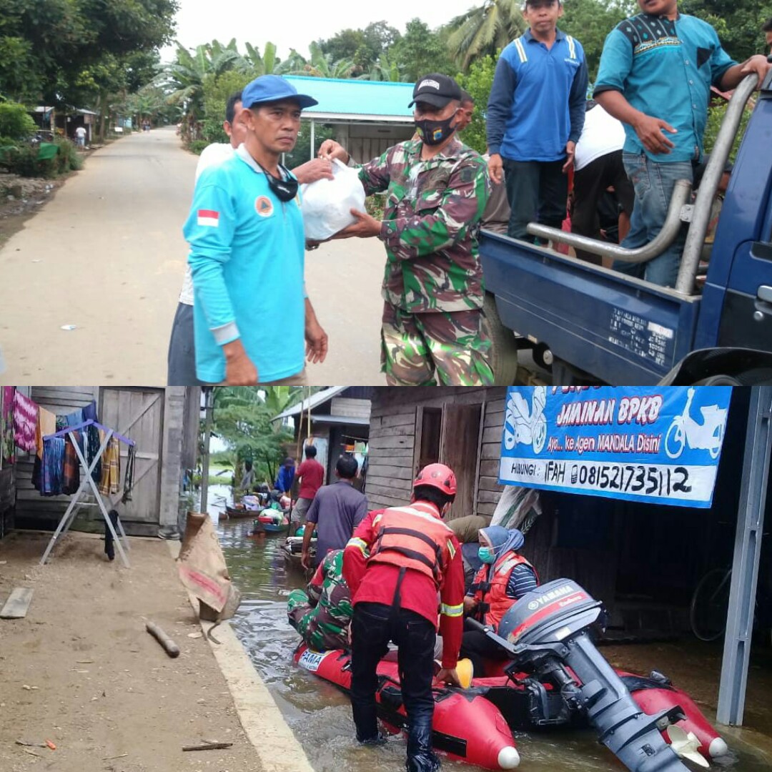 Hari Ke Empat Banjir Di HST, Dua Kecamatan Masih Terendam Air