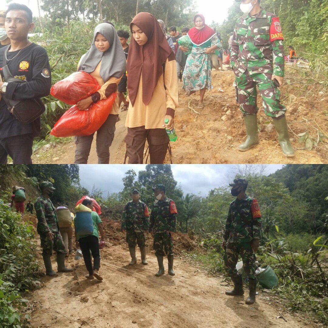 Dandim 1002/Barabai Tinjau 2 Lokasi Longsor