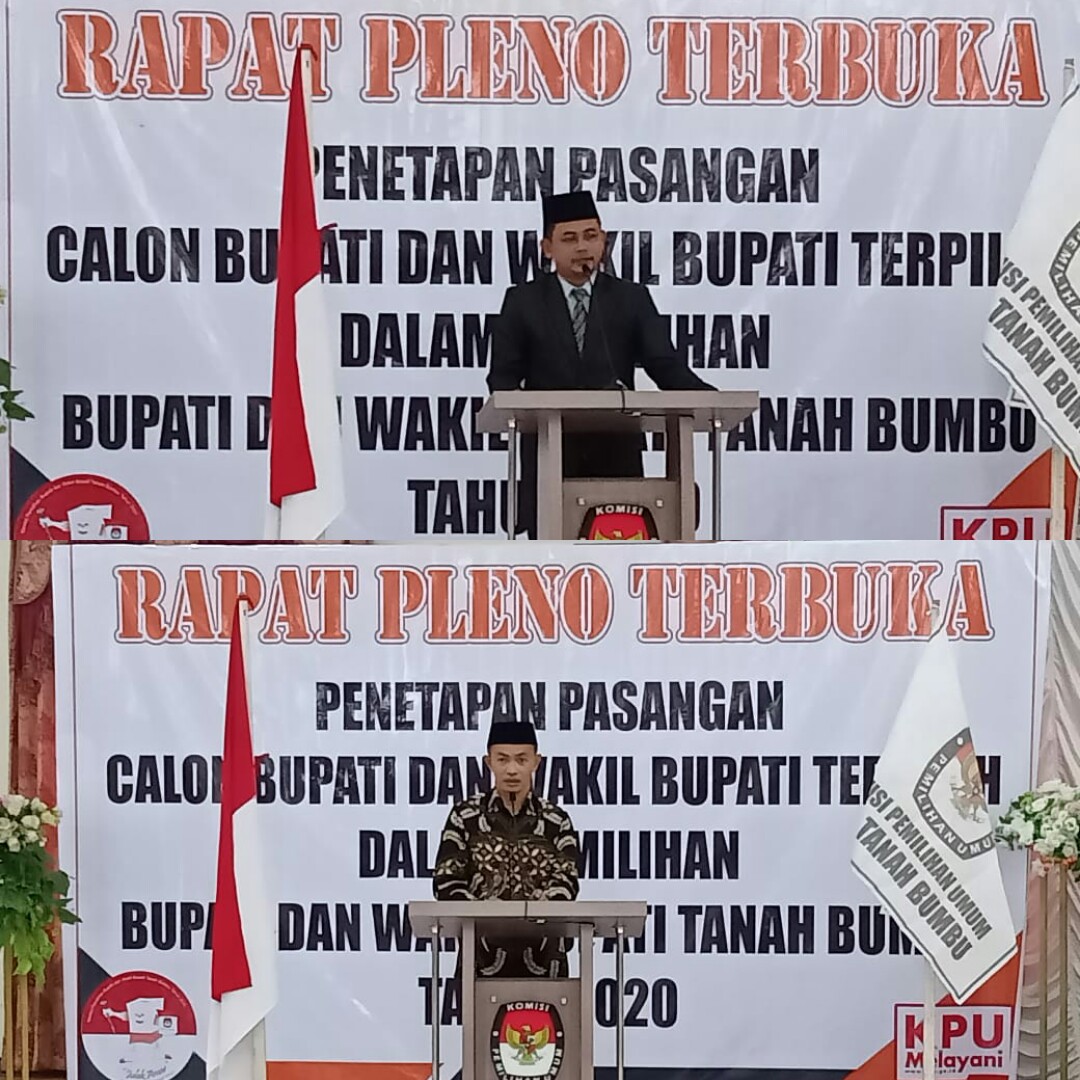 KPU Tanbu Tetapkan Zairullah-Rusli Sebagai Bupati dan Wakil Bupati Terpilih