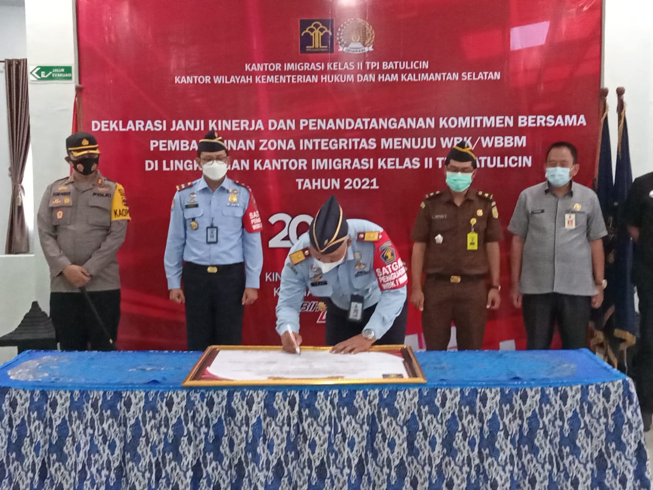 Kantor Imigrasi Kelas II Batulicin Canangkan Pembangunan Zona Integritas