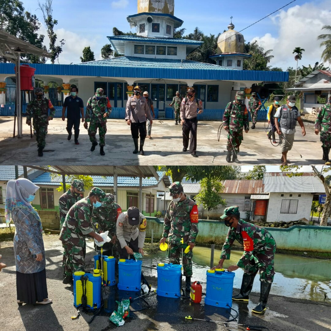 Pasca Banjir, Satgas Covid-19 Melakasanakan Peyemprotan Serentak Wilayah Kab.HST