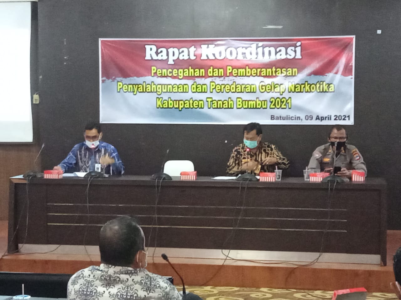 Kesbangpol Tanbu Gelar Rakor Instrumen Vertikal Pembentukan BNN Kabupaten