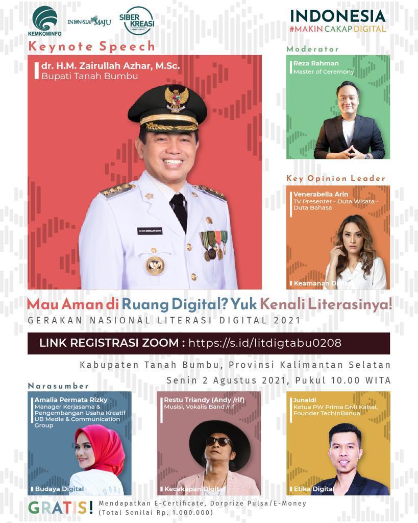 Diskominfo Tanbu Gelar Webinar Literasi Digital