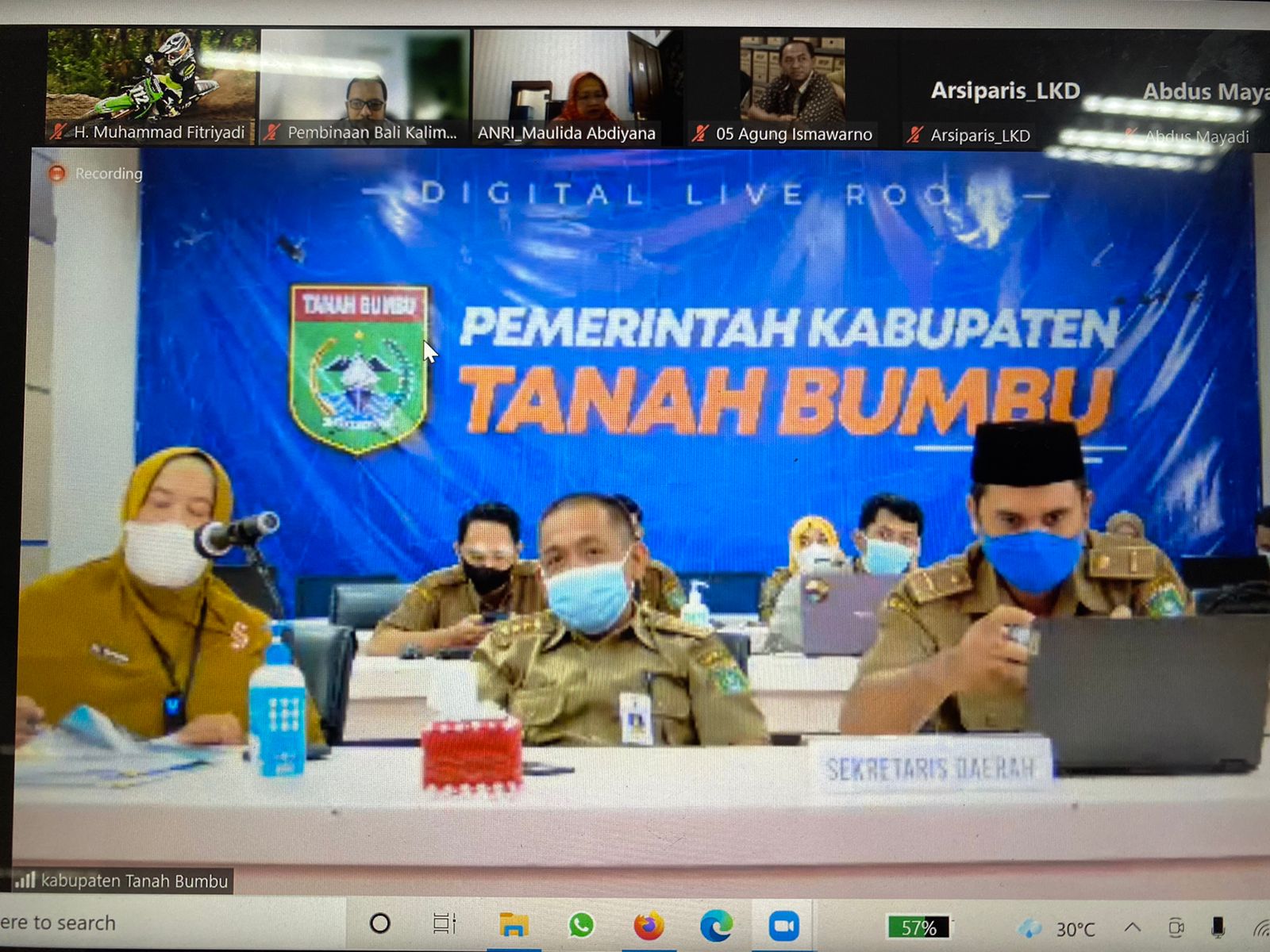 Dispersip Tanbu Ikuti Bincang Santai Aplikasi SRIKANDI Bersama ANRI Secara Virtual