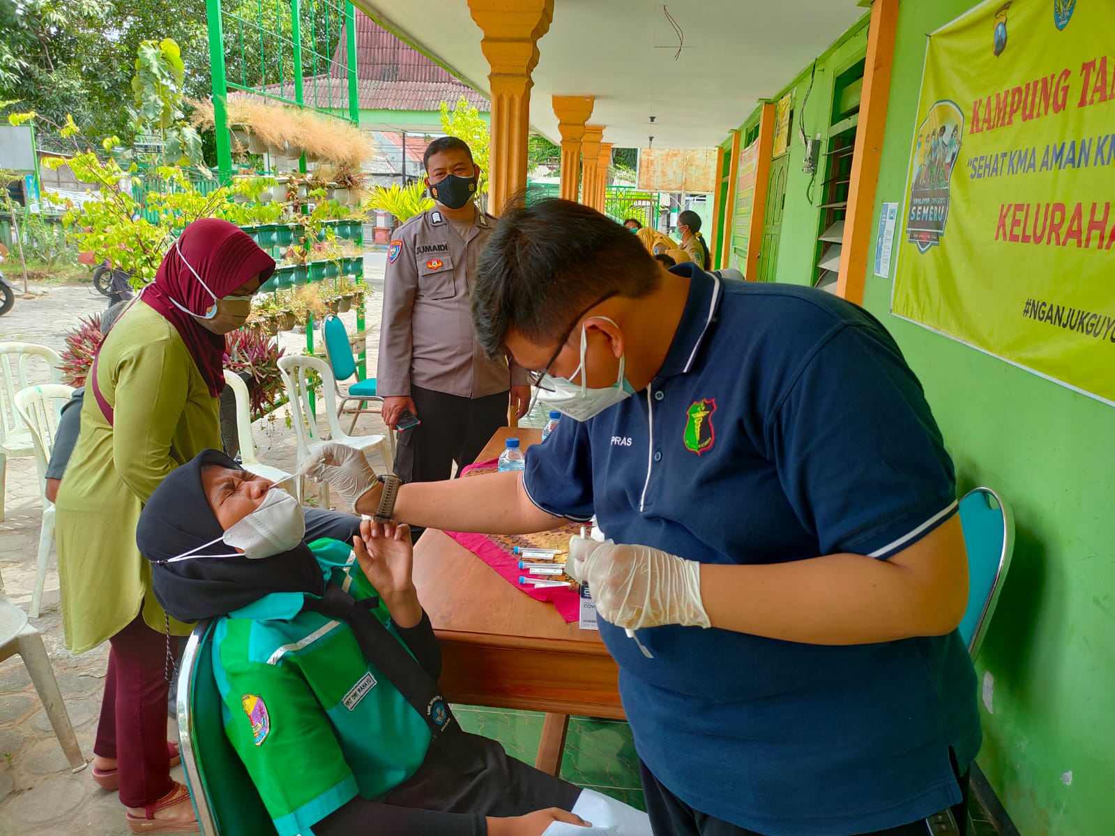 Polres Nganjuk Giatkan Serbuan Vaksinasi Merdeka Semeru 2021 Di Empat Lokasi Sekaligus