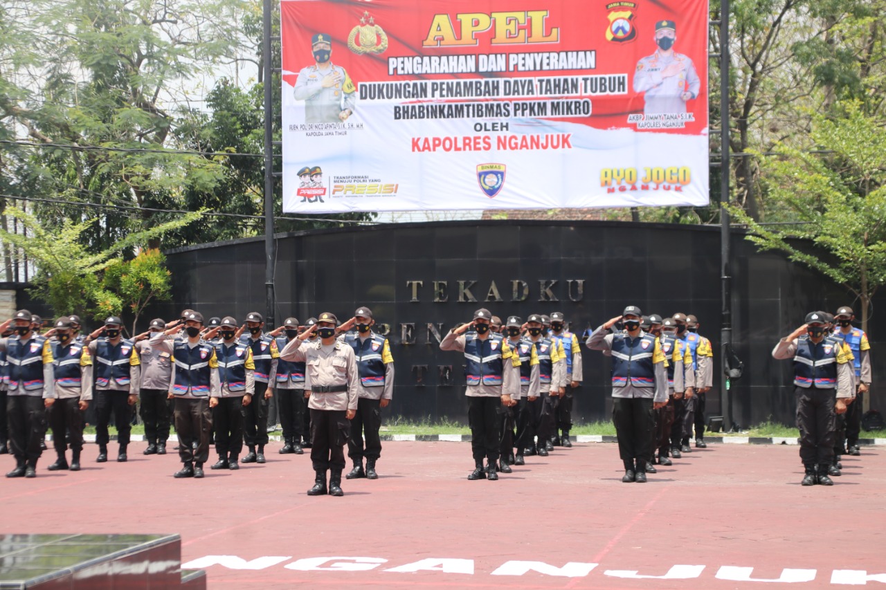 Kapolres Nganjuk Beri Arahan, Minta Bhabinkamtibmas Selalu Jaga Kesehata