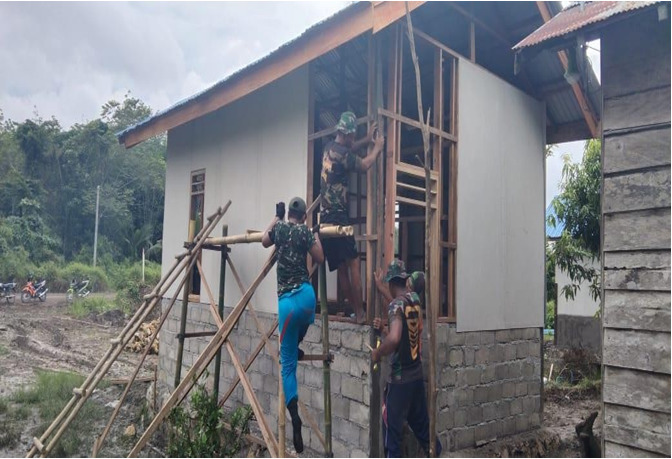 Rumah Bapak Agul sebentar lagi di rampungkan Satgas TMMD Kodim 1004/Kotabaru