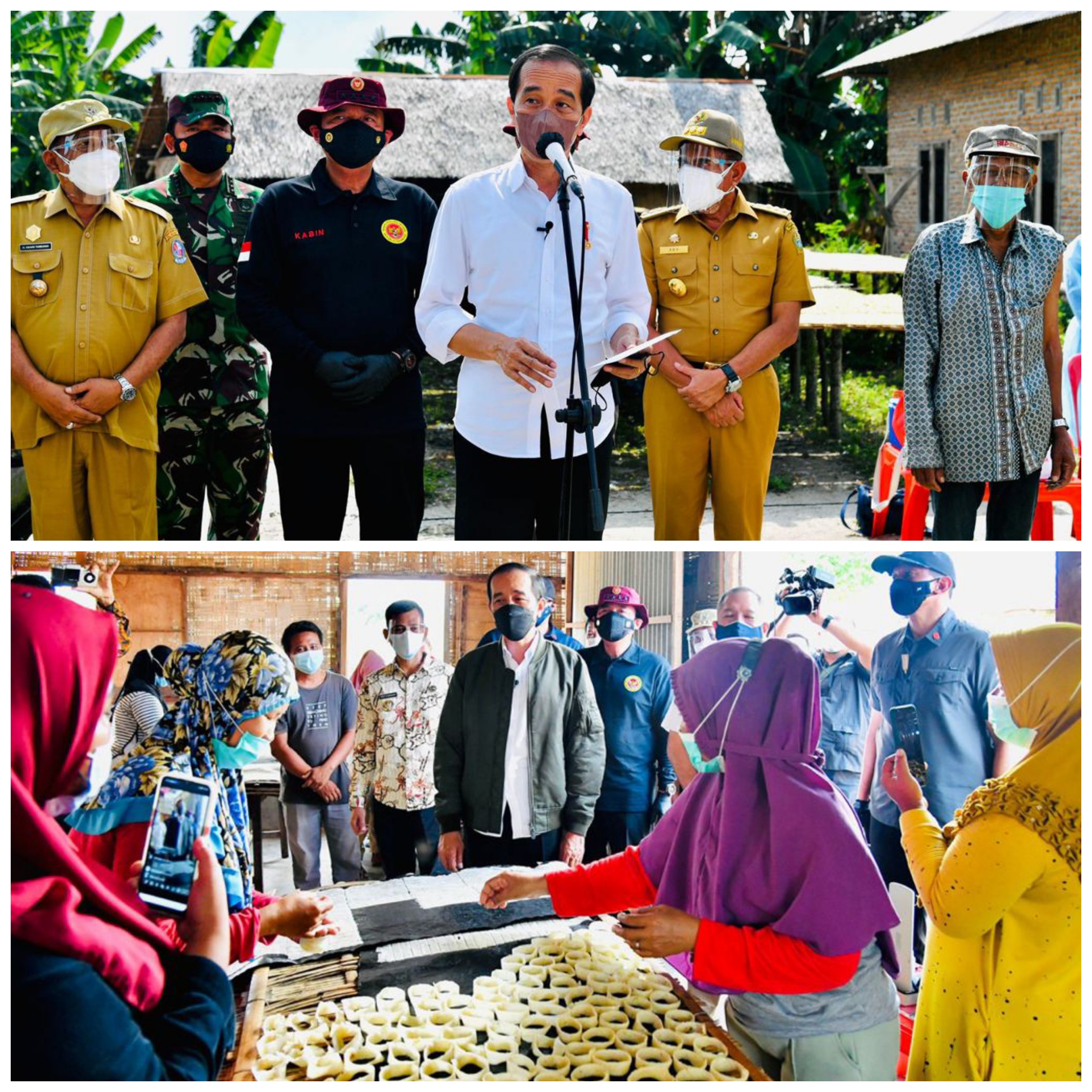 Pangdam I/BB dan Kapoldasu, Dampingi Presiden RI Tinjau Vaksinasi Door to Door di Sumut