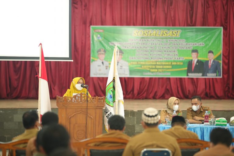 Tekankan Nilai Gotong Royong, Dinas PMD Sosialisasikan Perbup Nomor 11 dan 12 Tahun 2020