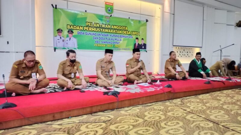 Lantik Anggota BPD, Bupati Tanbu Ingatkan Fungsi Pengawasan Di Desa