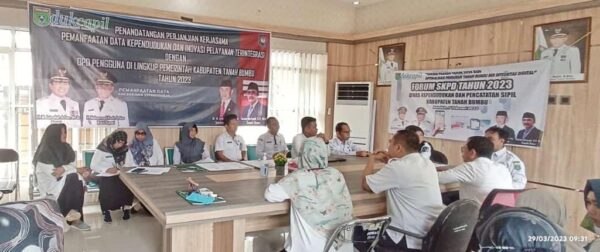 Tingkatkan Pelayanan Publik, Disdukpencapil Tanbu Jalin Kerjasama Dengan OPD