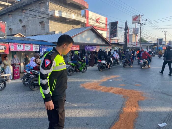 Kecelakaan di Simpang Tiga Pelabuhan Samudra, Pejalan Kaki Meninggal Dunia