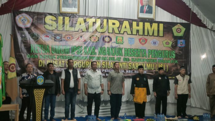 Polres Nganjuk Hadiri Silaturahmi Pengurus IPSI Kabupaten Nganjuk Bersama Pengurus dan Ketua Perguruan Pencak Silat