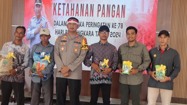 Peringati Hari Bhayangkara ke-78, Polres Tanbu Dukung Ketahanan Pangan dan Jaga Lingkungan