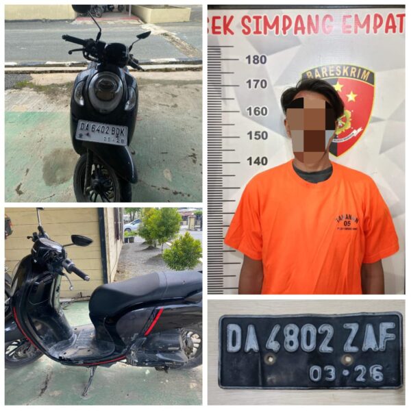 Polres Tanbu Ringkus Pelaku Pencurian Motor Scoopy