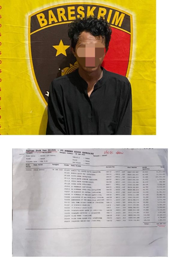Sales di Batulicin Gelapkan Uang Perusahaan Ratusan Juta, Polisi Amankan Pelaku