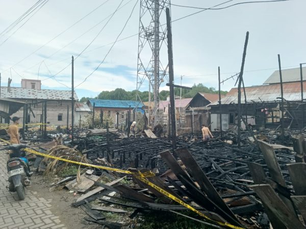 Kebakaran di Desa Sejahtera, Empat Bangunan Ludes, Sembilan KK Kehilangan Tempat Tinggal