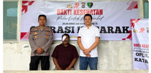 Polres Tanbu Gelar Bakti Kesehatan Operasi Katarak Peringati Hari Bhayangkara ke-79