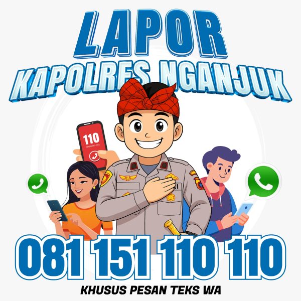 Polres Nganjuk Kampanyekan Layanan Call Center 110 dan WhatsApp Lapor Kapolres