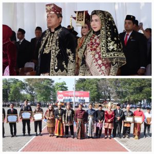 Upacara HUT ke-80 RI di Nganjuk, Forkopimda Kobarkan Semangat “Bersatu, Berdaulat, Rakyat Sejahtera, Indonesia Maju”