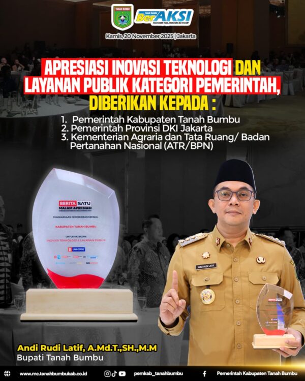 Tanah Bumbu Raih Apresiasi dari B-Universe atas Inovasi Layanan Publik