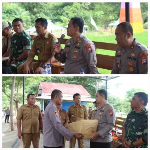 Kapolres Nganjuk Perkuat Silaturahmi Kamtibmas di Ngetos, Serahkan Bantuan Gergaji Mesin