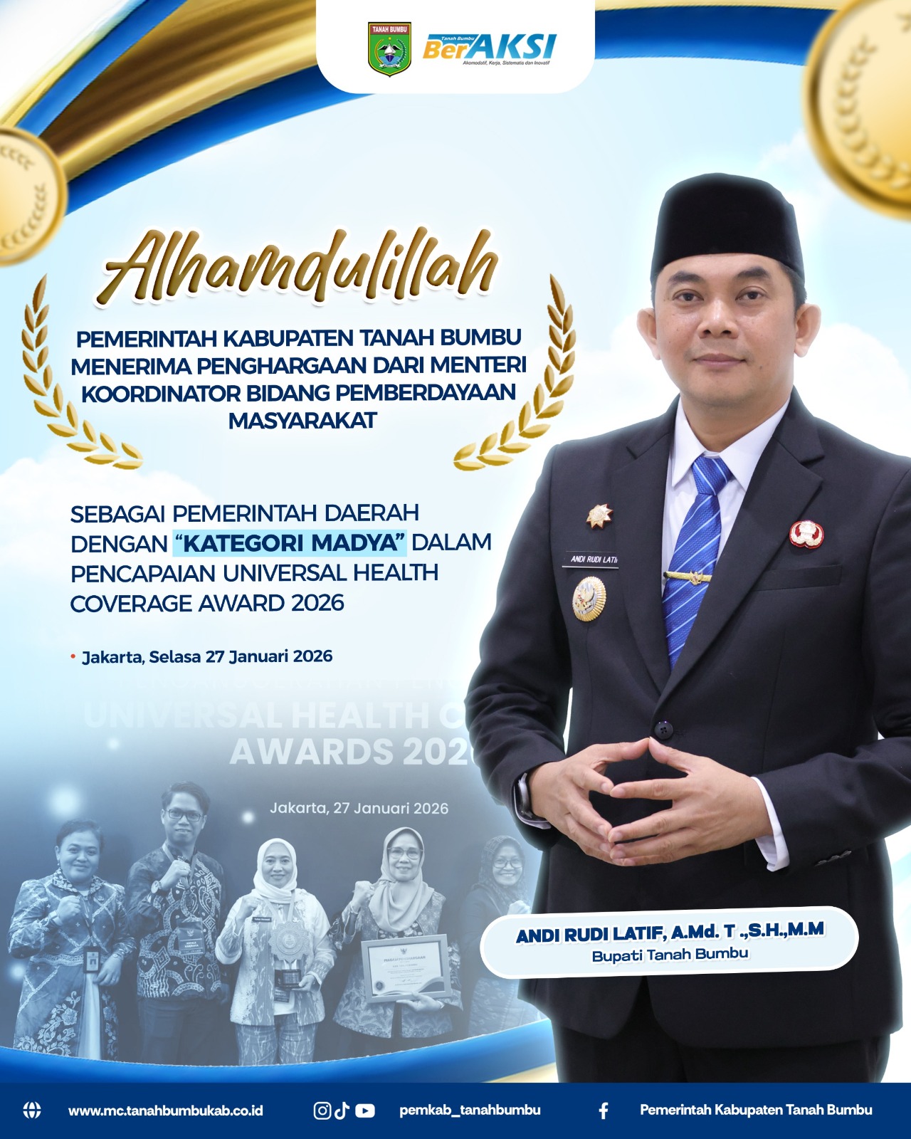 Pemkab Tanah Bumbu Raih UHC Award 2026 Kategori Madya