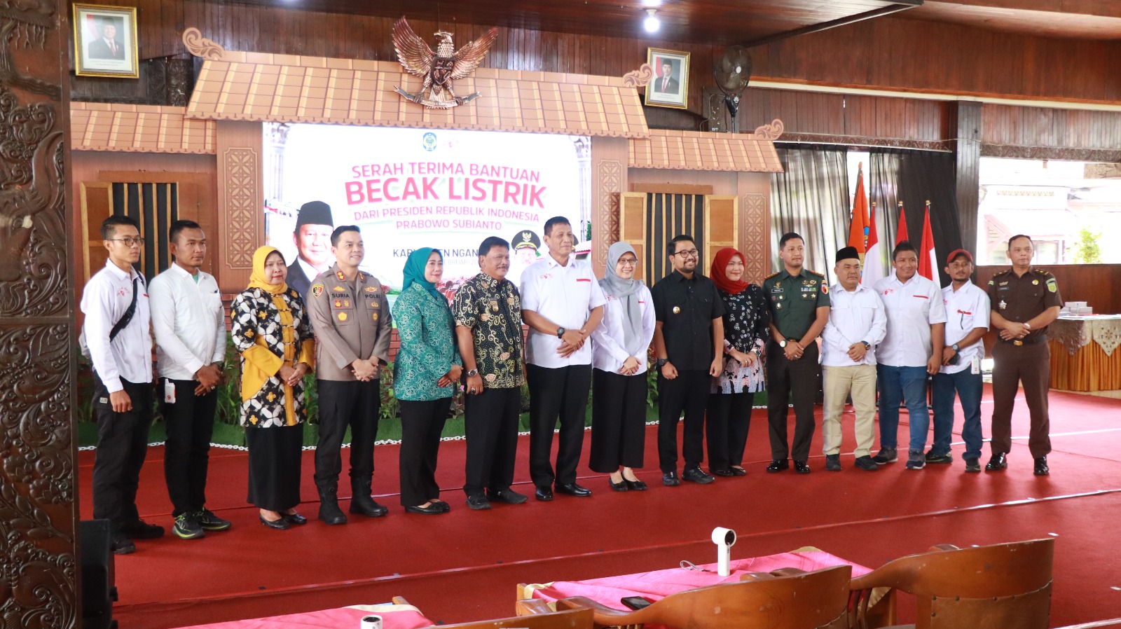 Presiden Salurkan 220 Becak Listrik di Nganjuk, Kapolres Ingatkan Larangan Modifikasi yang Ganggu Faktor Keselamatan