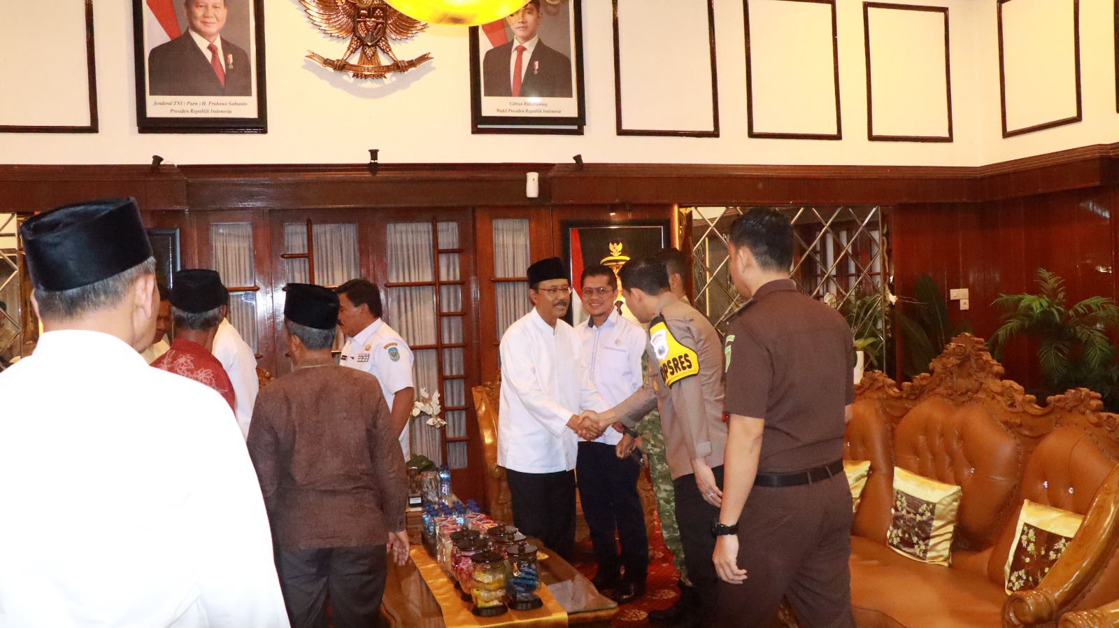 Kapolres Nganjuk Pastikan Pengamanan Maksimal Saat Kunjungan Menteri Sosial di Pendopo