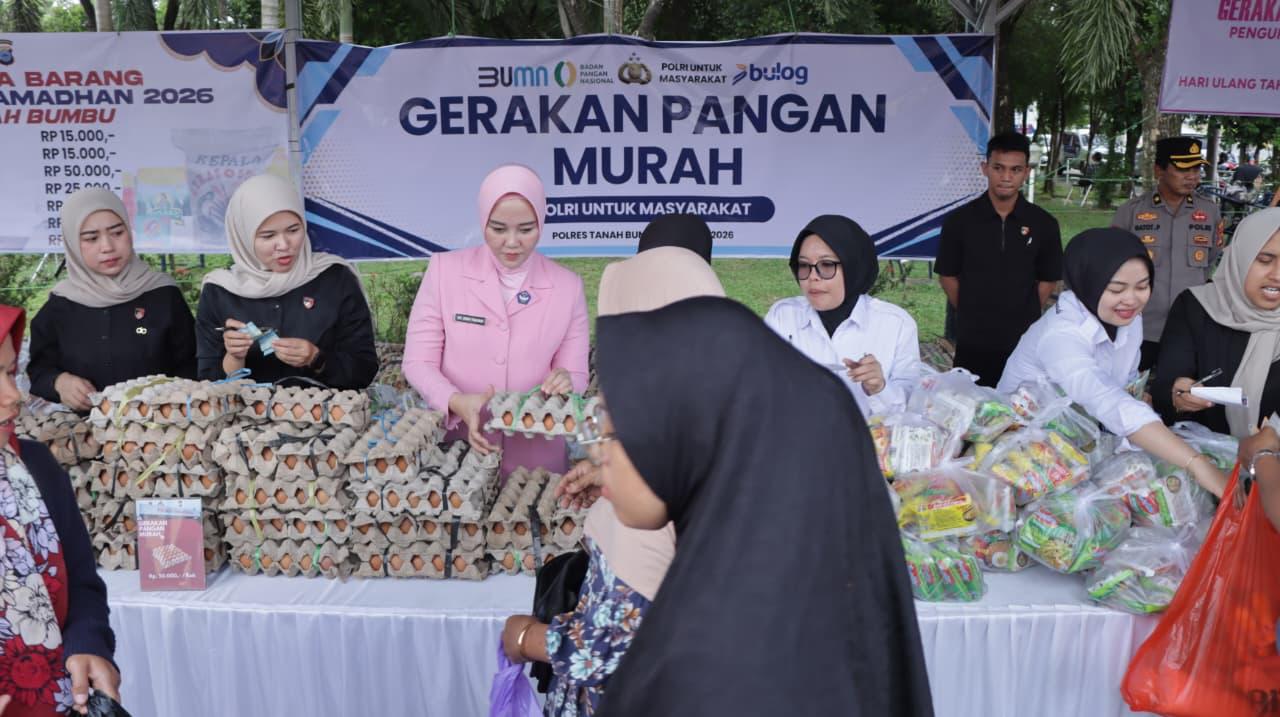 Polres Tanbu Gelar Pasar Murah untuk Masyarakat