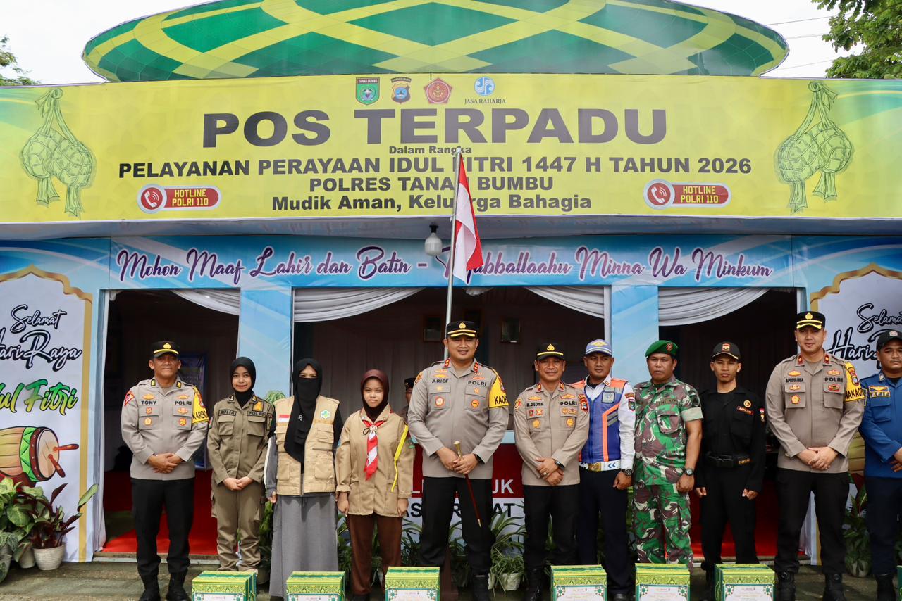 Kapolres Tanah Bumbu Cek Kesiapsiagaan Pos Terpadu, Pastikan Mudik Lebaran 1447 H Aman dan Nyaman