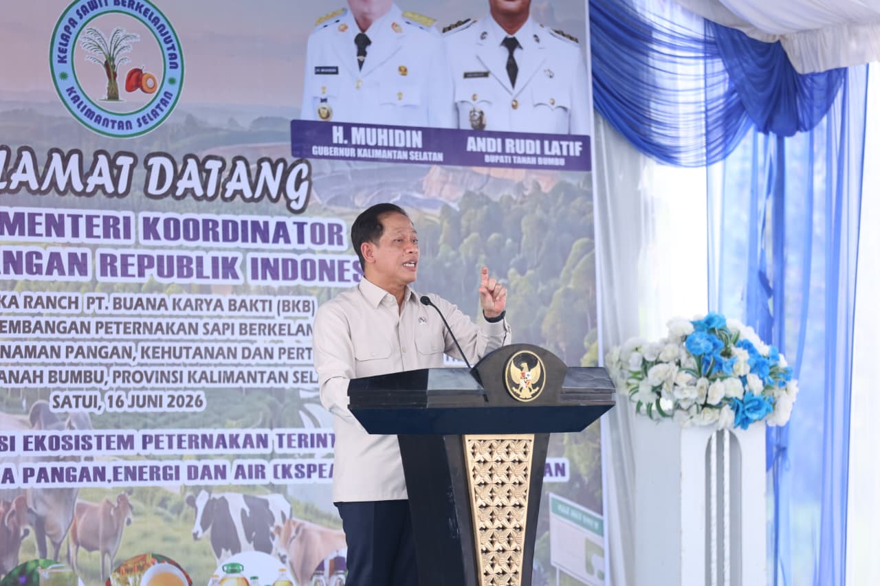 Wamenko Pangan RI Tinjau KSPEAN di Tanah Bumbu, Pemkab Dukung Integrasi Sapi-Sawit