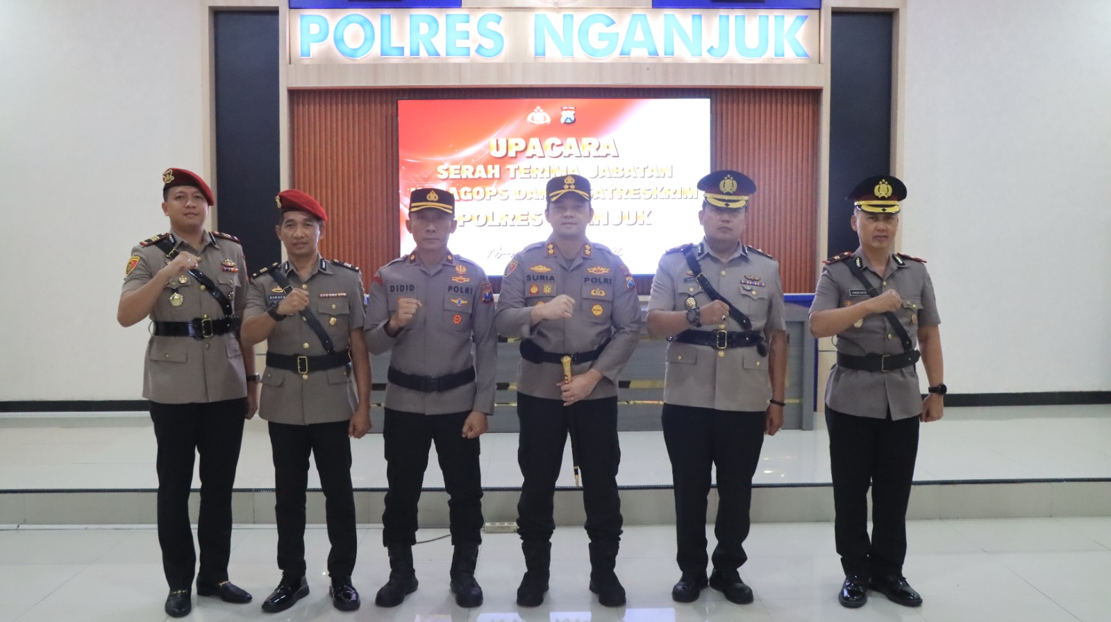 Kapolres Nganjuk Pimpin Sertijab Kabagops dan Kasat Reskrim, Tekankan Adaptasi dan Peningkatan Kinerja